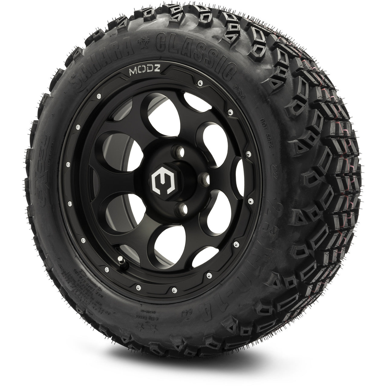 MODZ® 14" Militia Matte Black - Lifted Tires and Wheels Combo