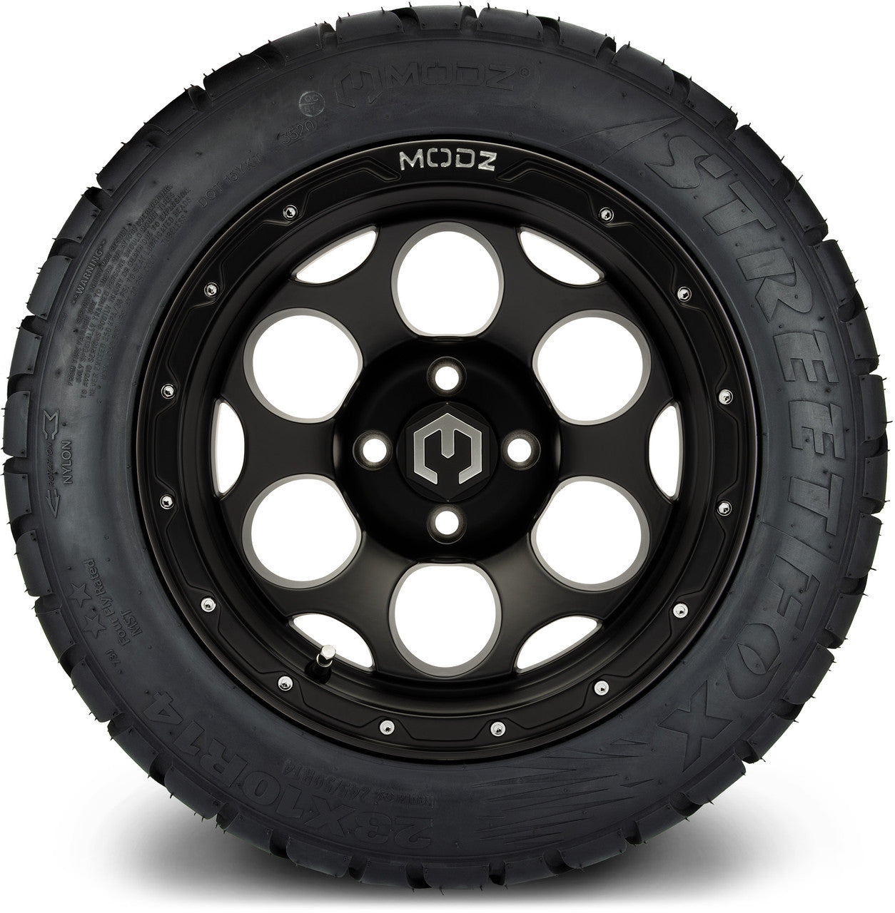 MODZ® 14" Militia Matte Black - Lifted Tires and Wheels Combo