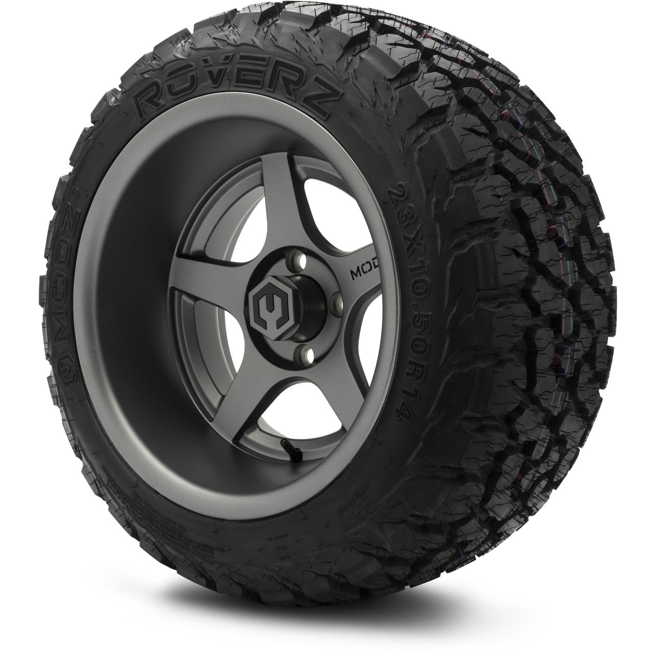 MODZ® 14x10" Maverick Matte Gunmetal - Lifted Tires and Wheels Combo