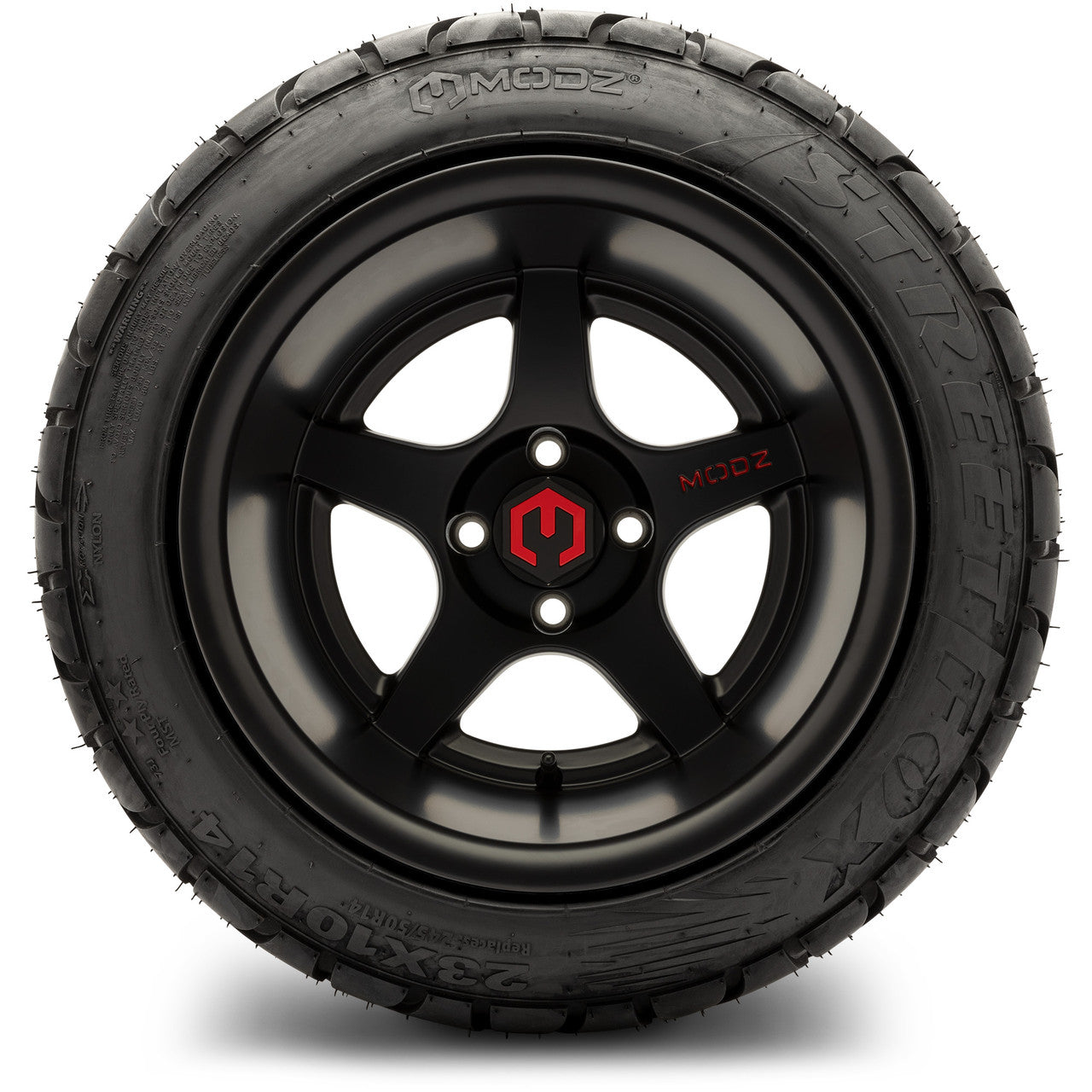 MODZ® 14x10" Maverick Matte Black - Lifted Tires and Wheels Combo
