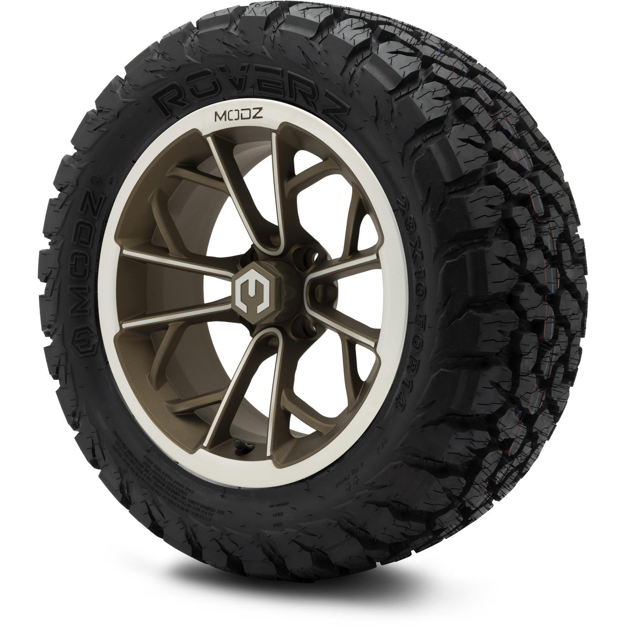 MODZ® 14" Havoc Machined Bronze - Lifted Tires and Wheels Combo