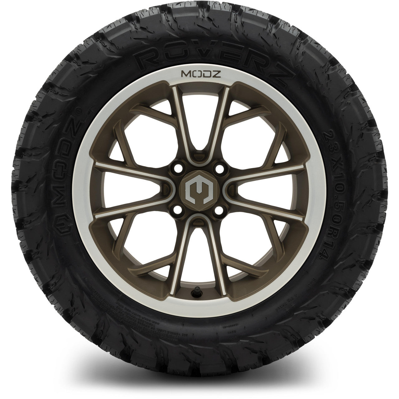 MODZ® 14" Havoc Machined Bronze - Lifted Tires and Wheels Combo