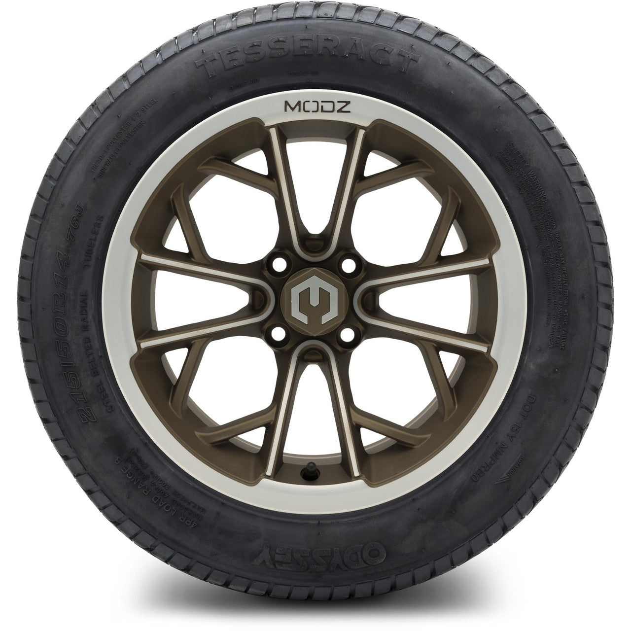 MODZ® 14" Havoc Machined Bronze - Lifted Tires and Wheels Combo