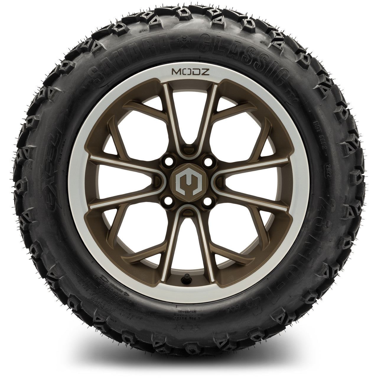 MODZ® 14" Havoc Machined Bronze - Lifted Tires and Wheels Combo