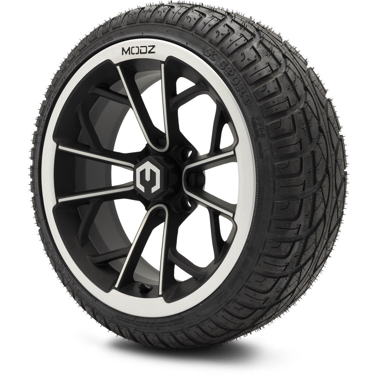 MODZ® 14" Havoc Machined Matte Black - LowPro Street Tire and Wheels Combo