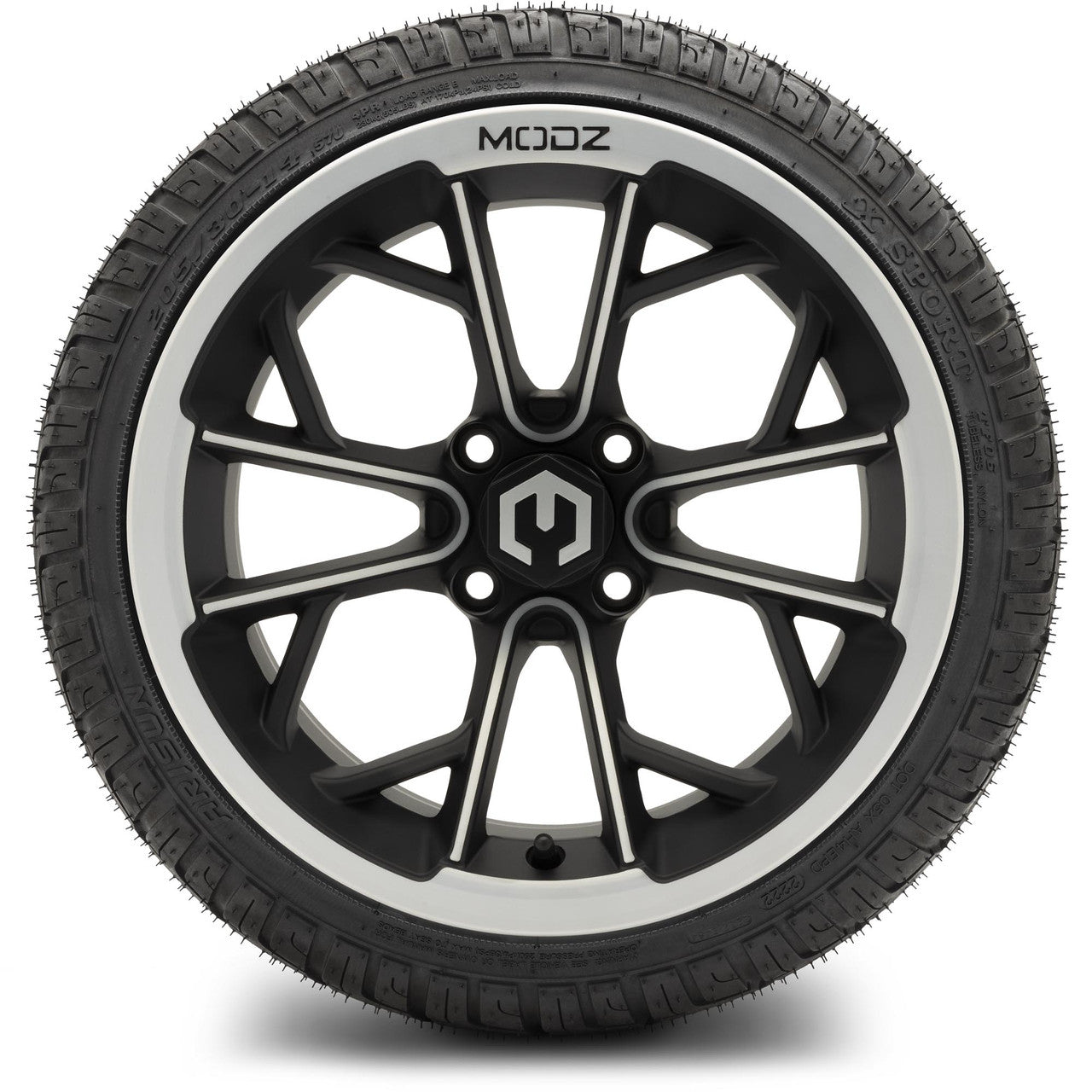 MODZ® 14" Havoc Machined Matte Black - LowPro Street Tire and Wheels Combo