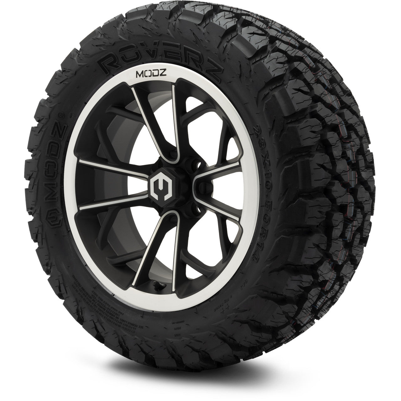 MODZ® 14" Havoc Machined Matte Black - Lifted Tires and Wheels Combo