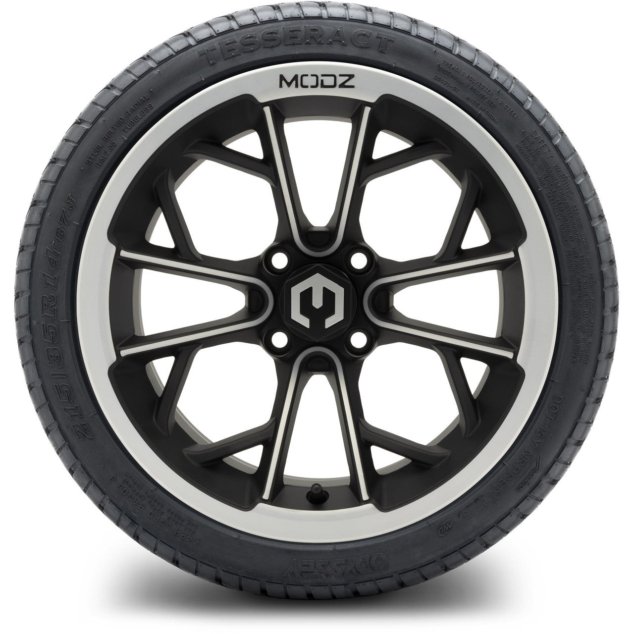 MODZ® 14" Havoc Machined Matte Black - LowPro Street Tire and Wheels Combo