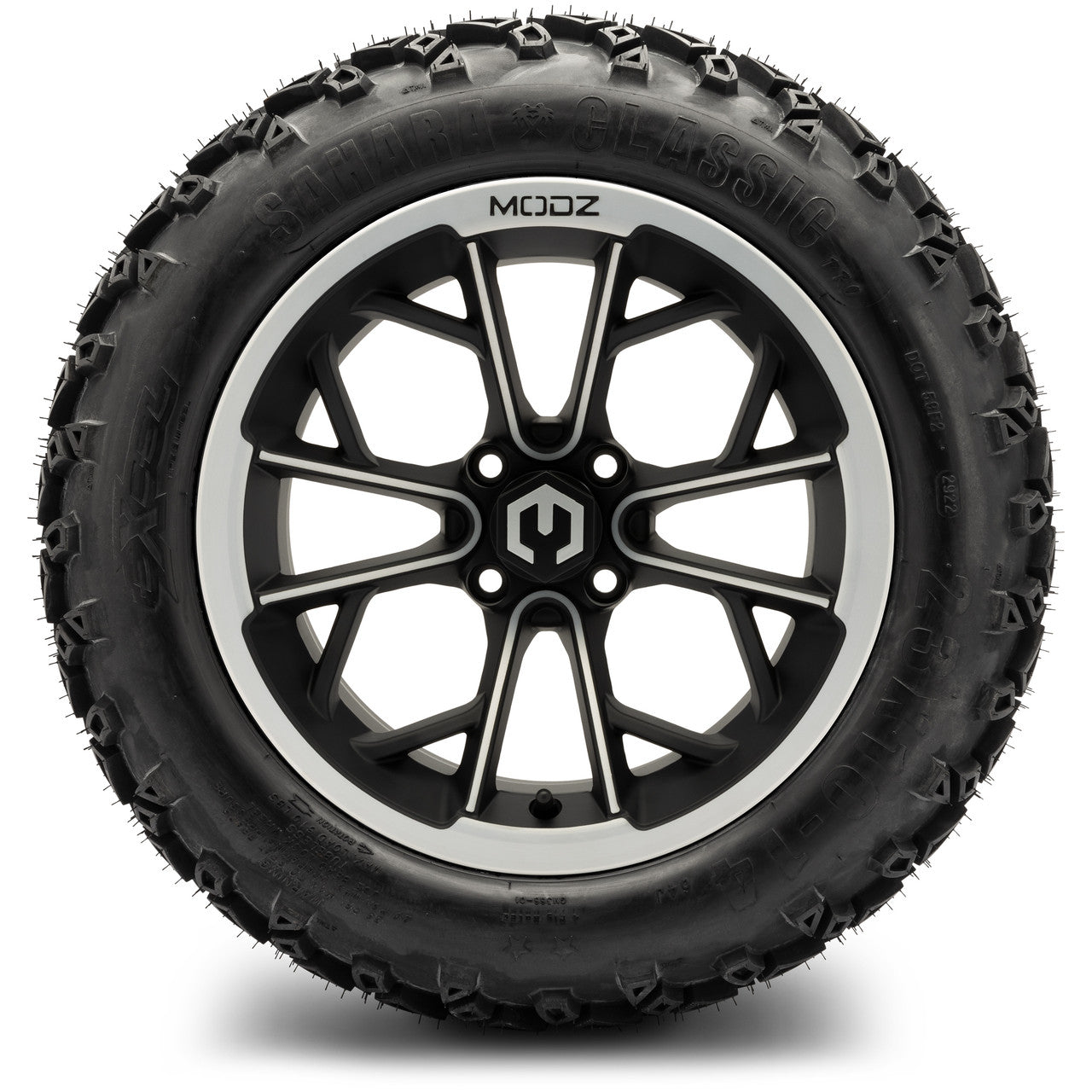 MODZ® 14" Havoc Machined Matte Black - Lifted Tires and Wheels Combo