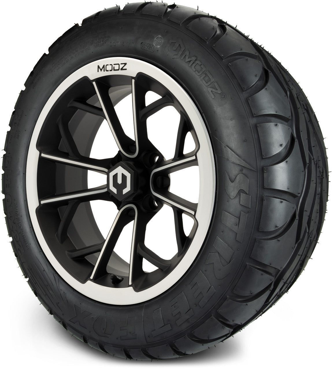 MODZ® 14" Havoc Machined Matte Black - Lifted Tires and Wheels Combo