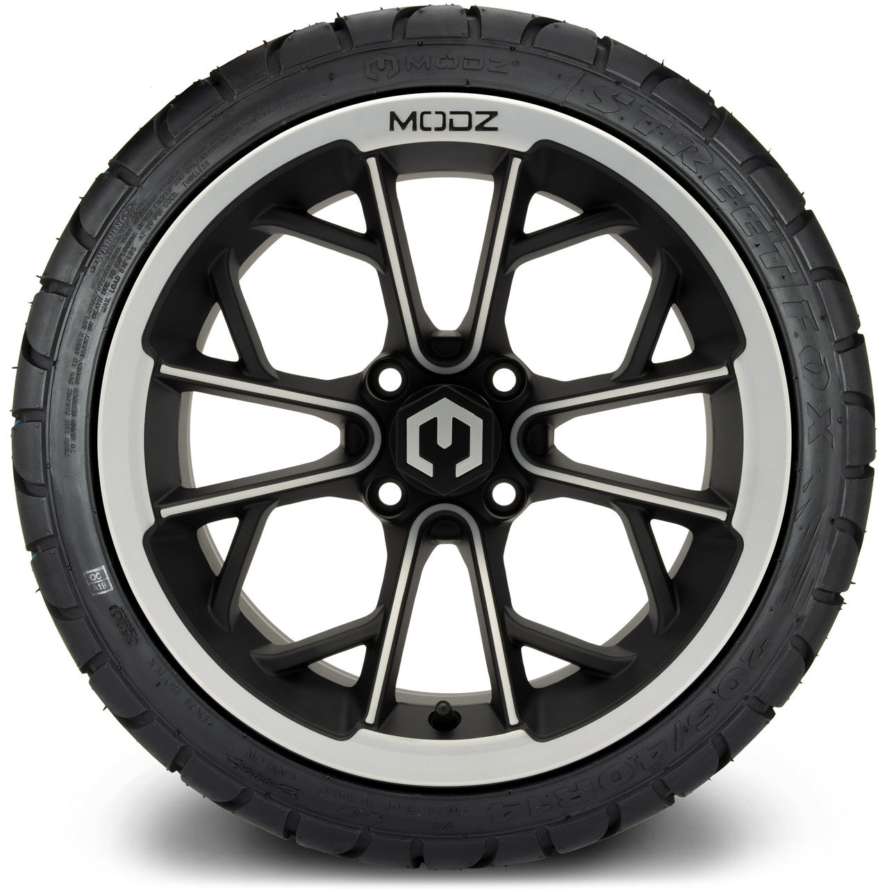 MODZ® 14" Havoc Machined Matte Black - LowPro Street Tire and Wheels Combo