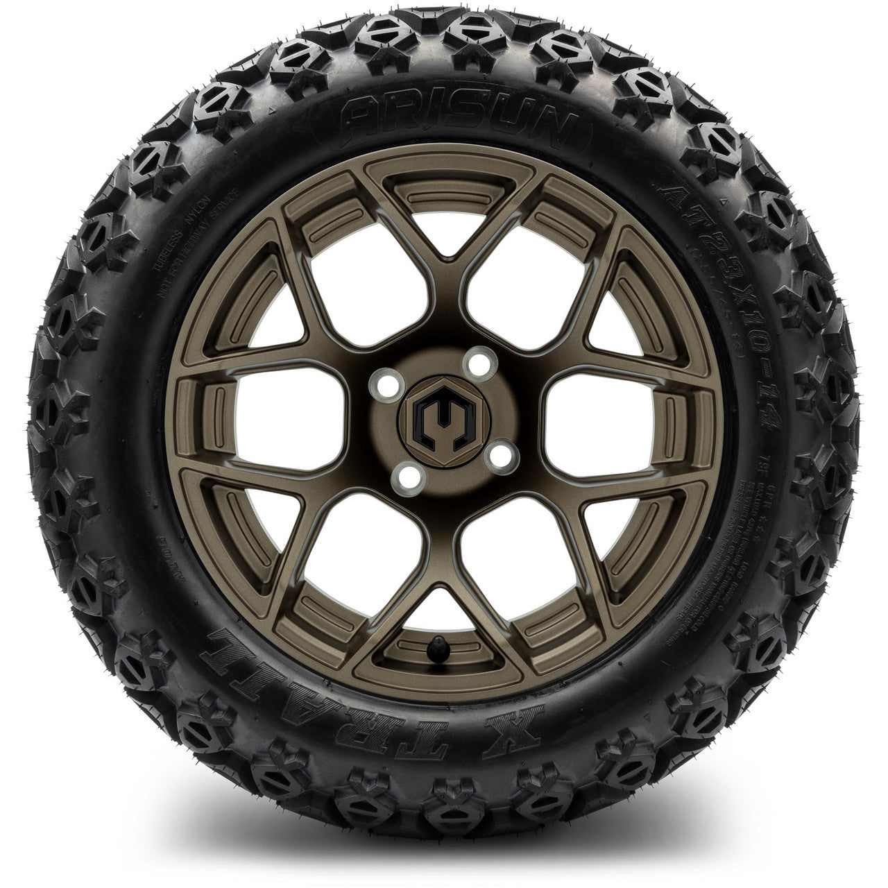MODZ® 14" Renegade Matte Bronze - Lifted Tires and Wheels Combo
