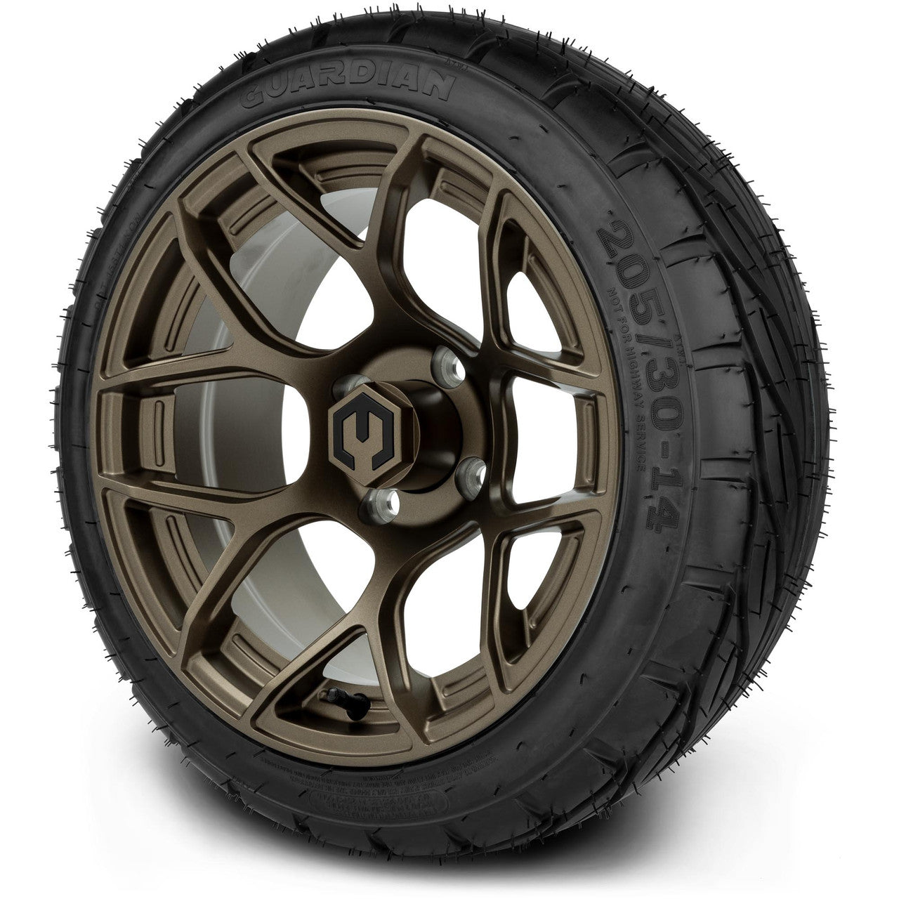MODZ® 14" Renegade Matte Bronze - Low Profile Tires and Wheels Combo
