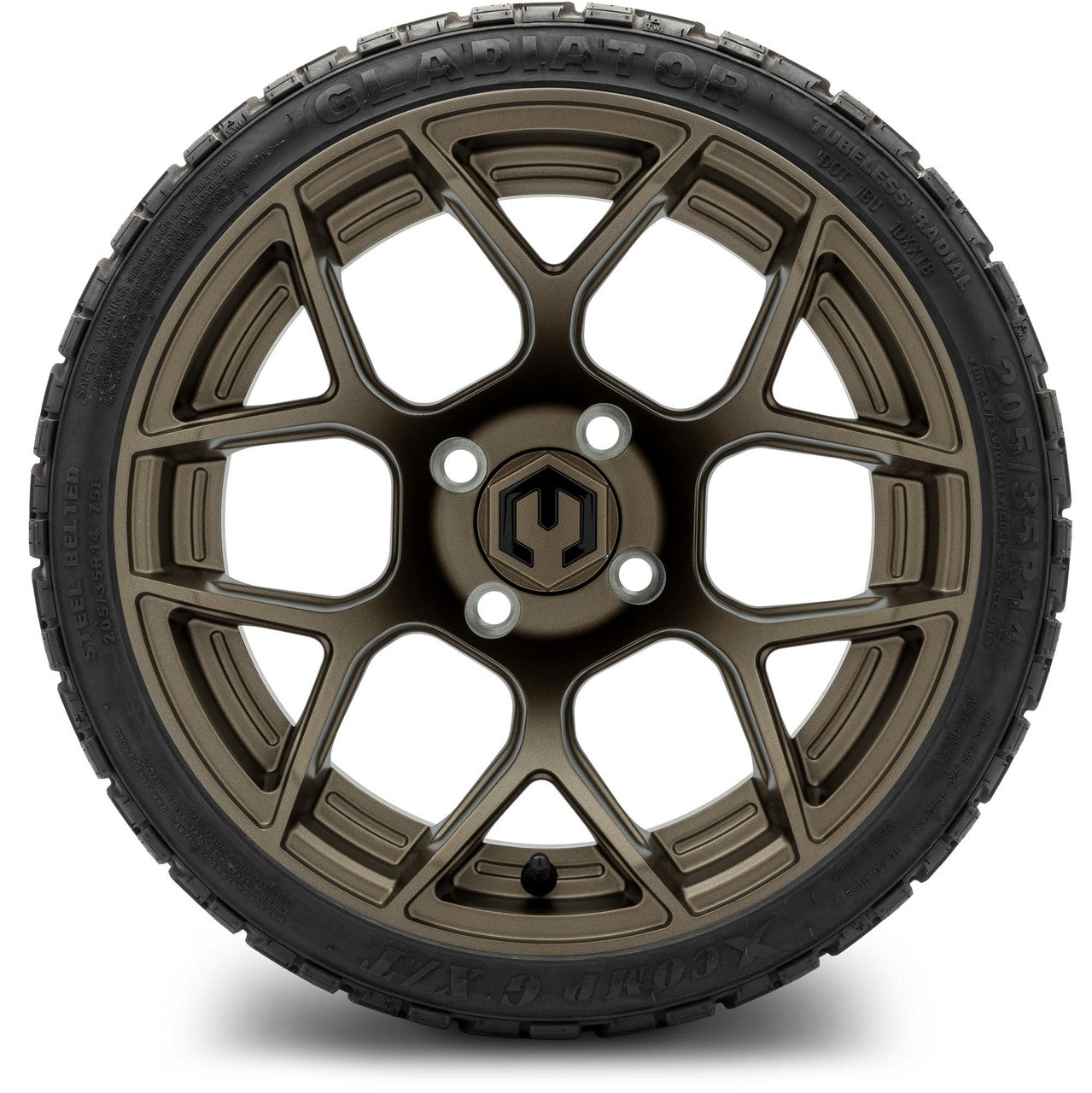 MODZ® 14" Renegade Matte Bronze - Low Profile Tires and Wheels Combo