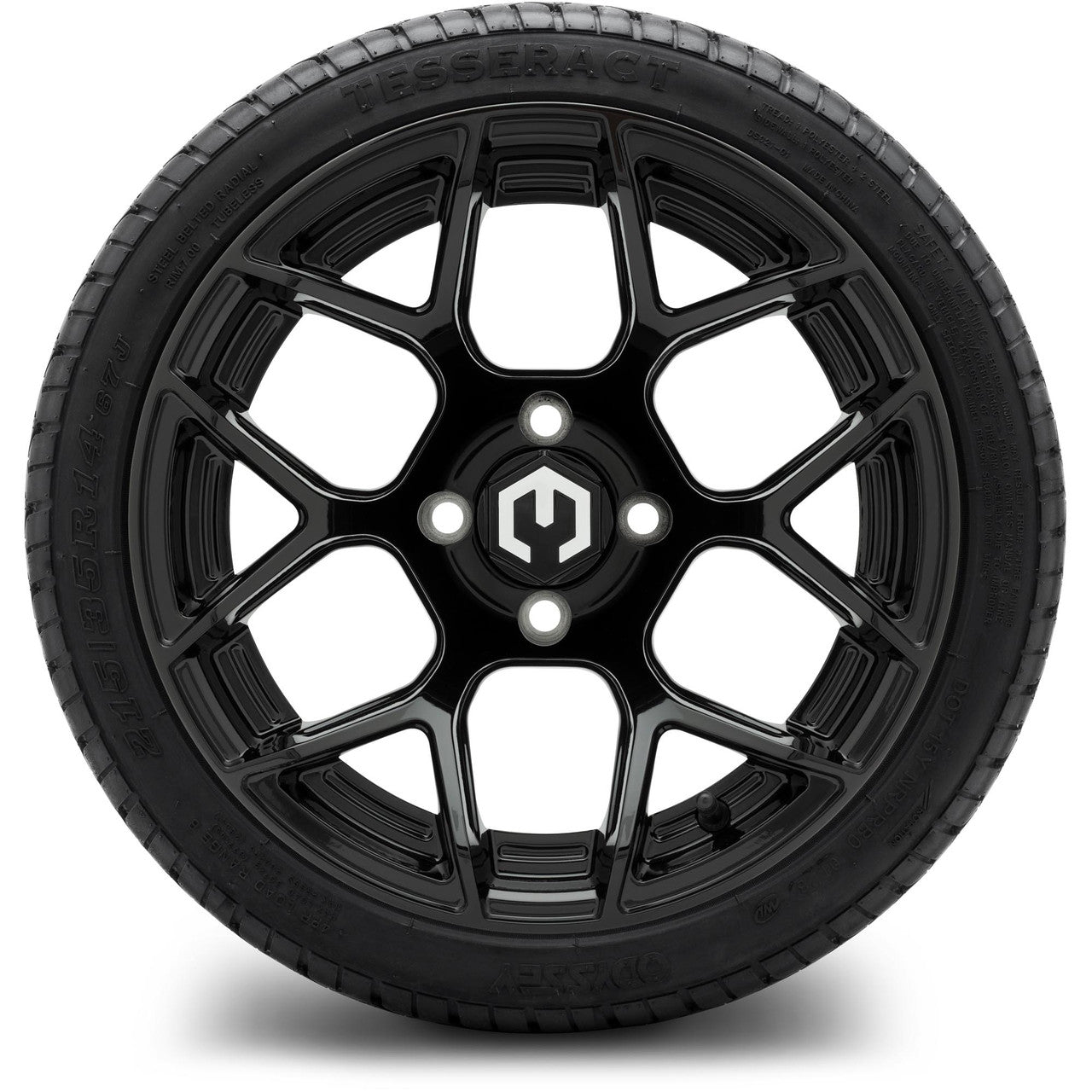 MODZ® 14" Renegade Glossy Black - Low Profile Tires and Wheels Combo