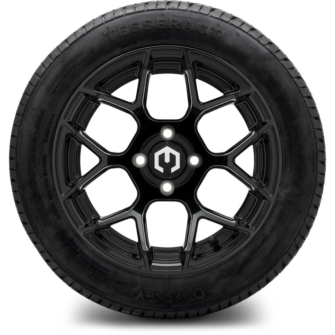 MODZ® 14" Renegade Glossy Black - Low Profile Tires and Wheels Combo