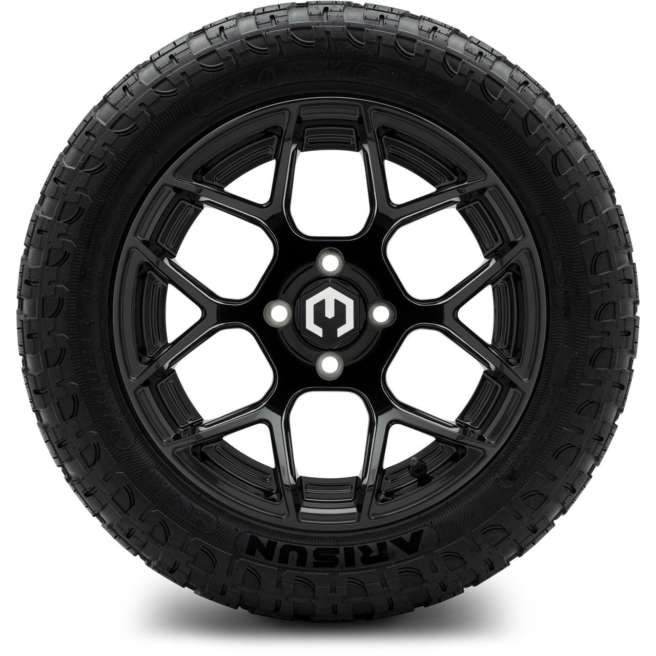 MODZ® 14" Renegade Glossy Black - Lifted Tires and Wheels Combo