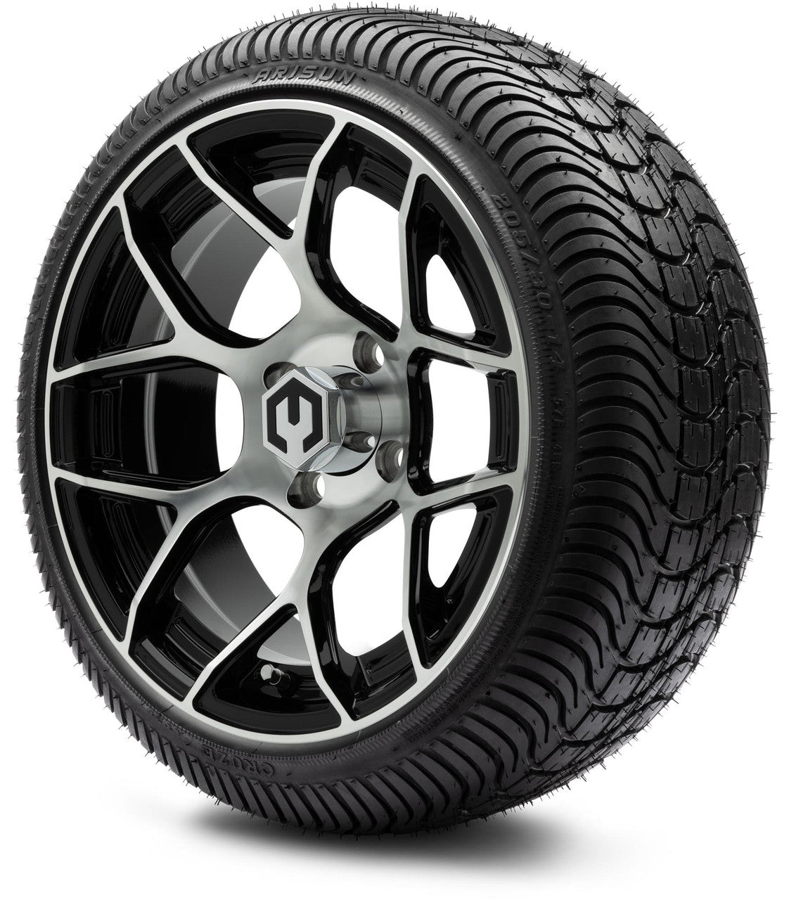 MODZ® 14" Renegade Machined Black Low Profile Tire and Wheel Combo