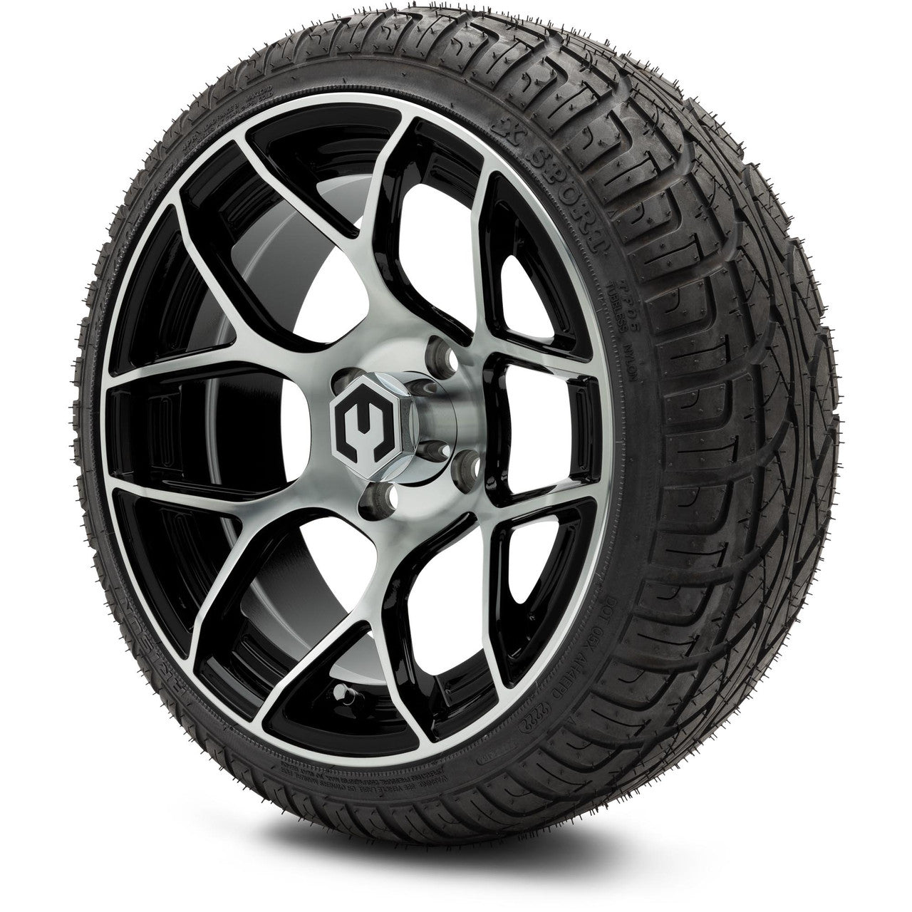 MODZ® 14" Renegade Machined Black Low Profile Tire and Wheel Combo
