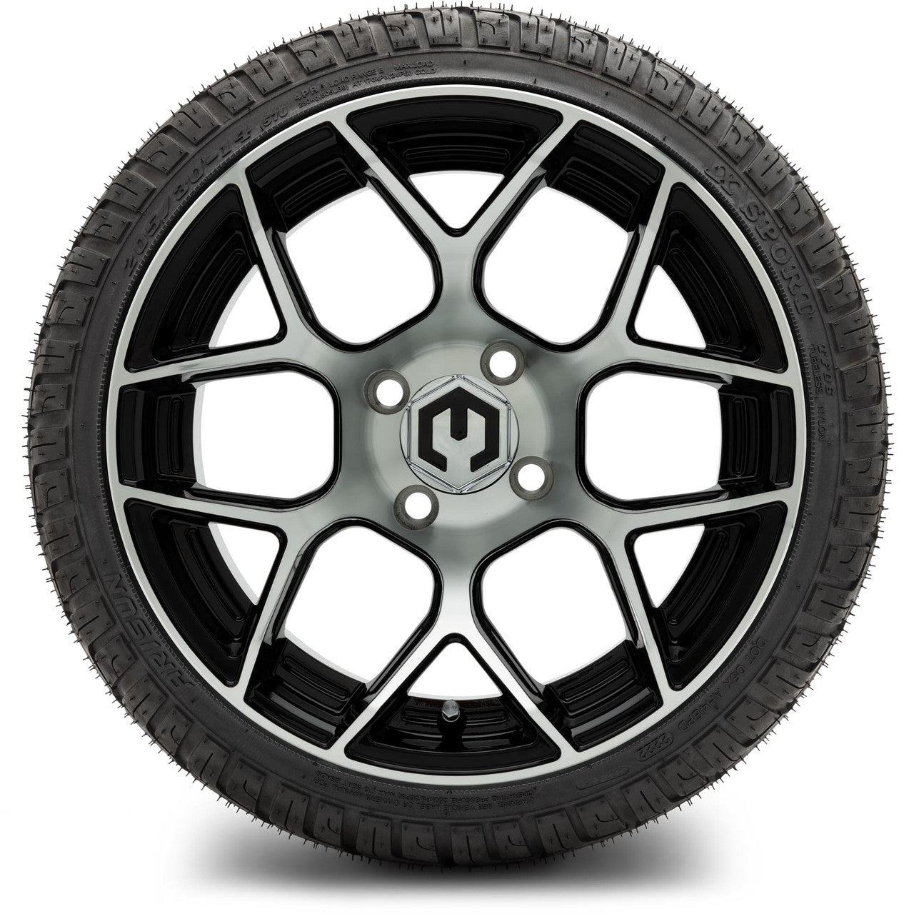 MODZ® 14" Renegade Machined Black Low Profile Tire and Wheel Combo