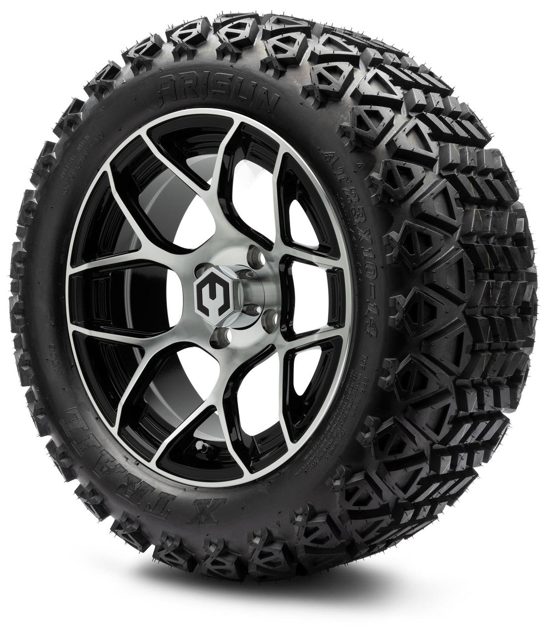 MODZ® 14" Renegade Machined Black Lifted Tire and Wheel Combo