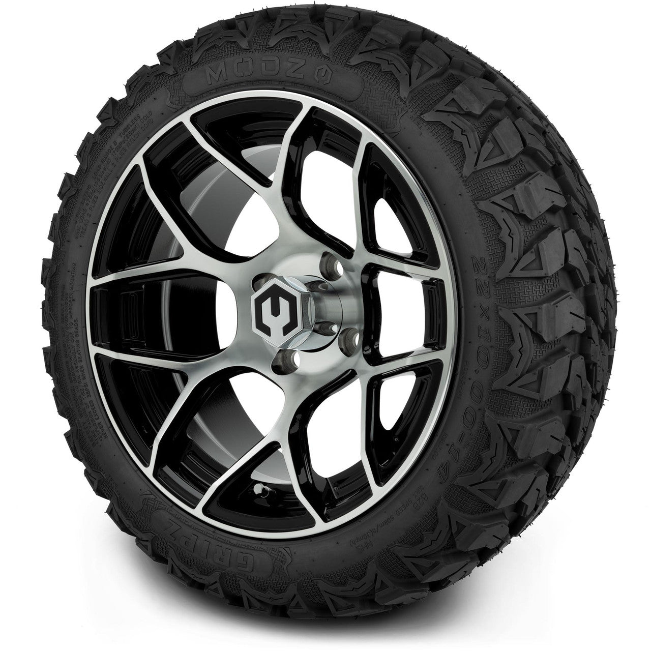 MODZ® 14" Renegade Machined Black Lifted Tire and Wheel Combo