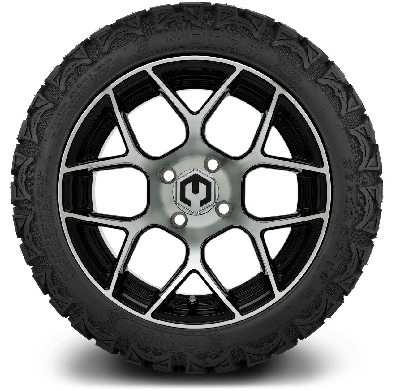 MODZ® 14" Renegade Machined Black Lifted Tire and Wheel Combo