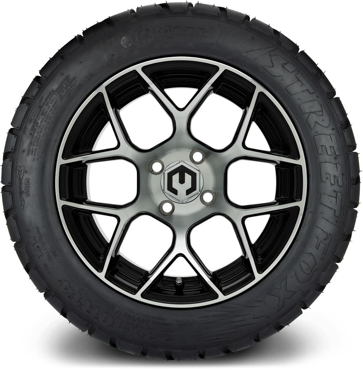 MODZ® 14" Renegade Machined Black Lifted Tire and Wheel Combo