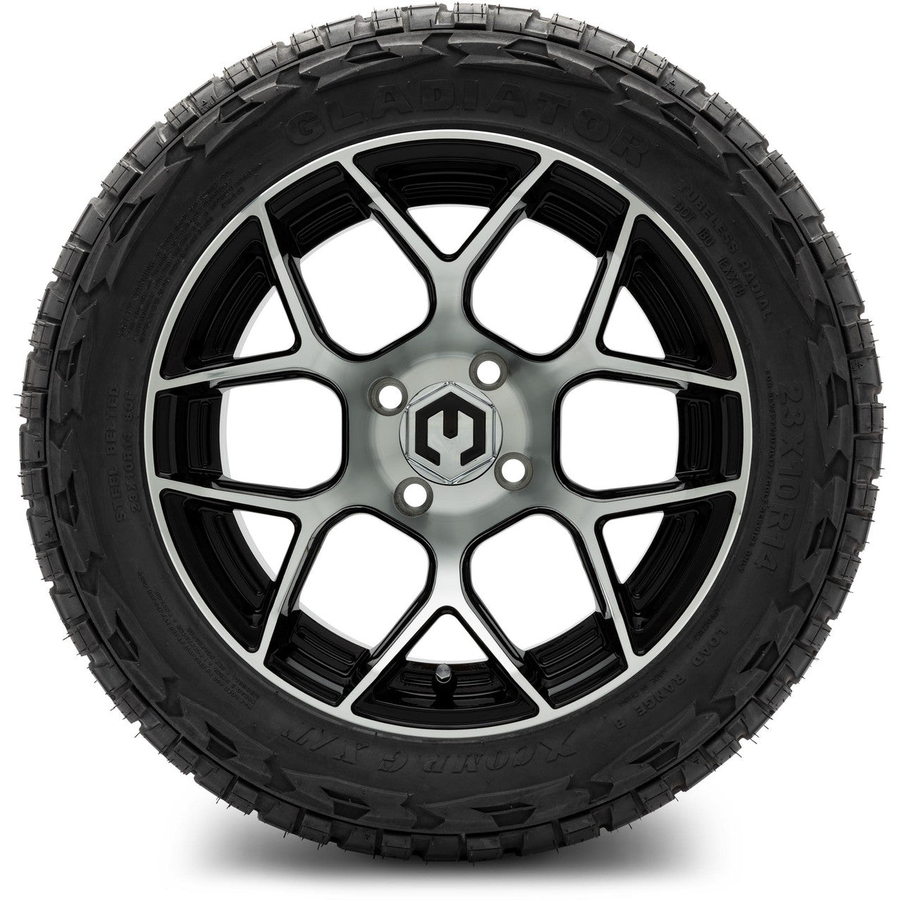 MODZ® 14" Renegade Machined Black Lifted Tire and Wheel Combo