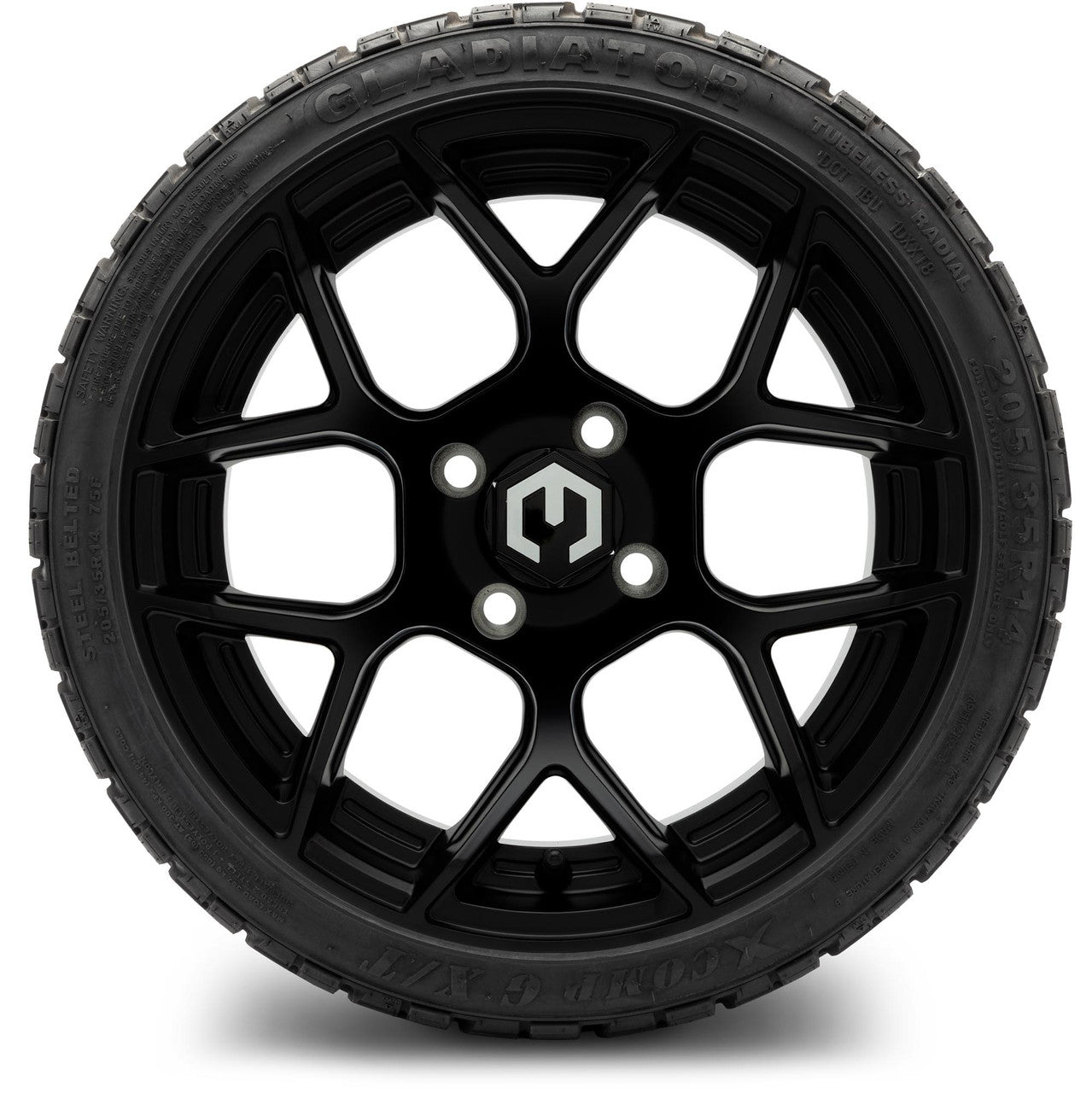 MODZ® 14" Renegade Matte Black - Low Profile Tires and Wheels Combo