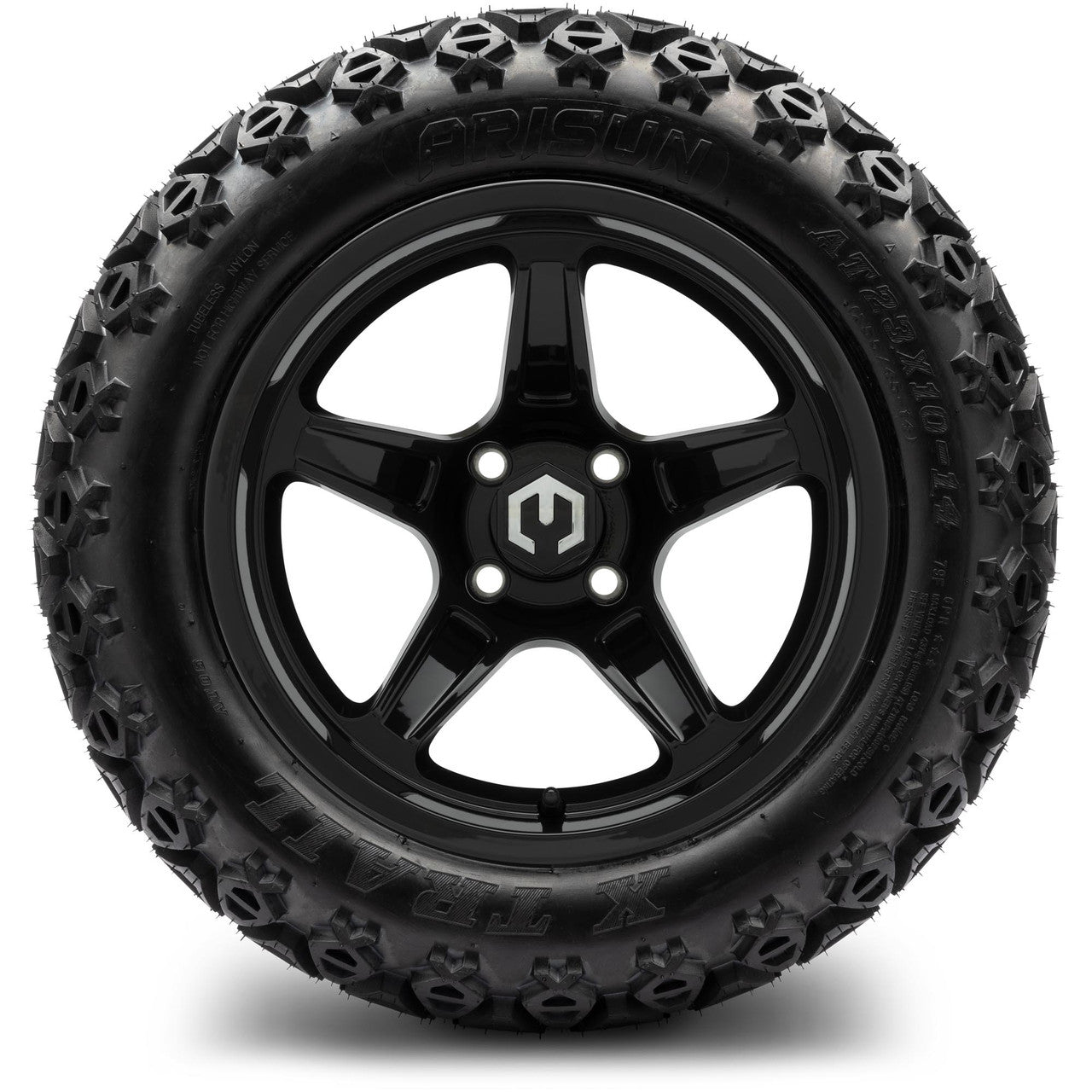 MODZ® 14" Drift Glossy Black - Lifted Tires and Wheels Combo
