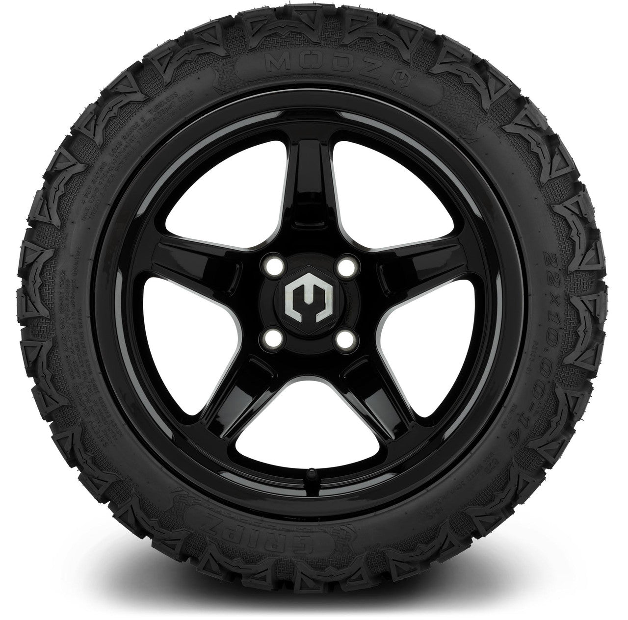 MODZ® 14" Drift Glossy Black - Lifted Tires and Wheels Combo