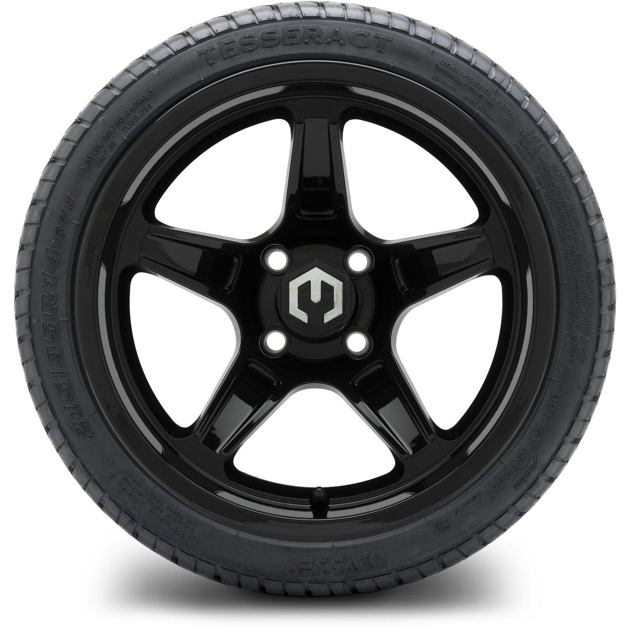 MODZ® 14" Drift Glossy Black - Low Profile Tires and Wheels Combo