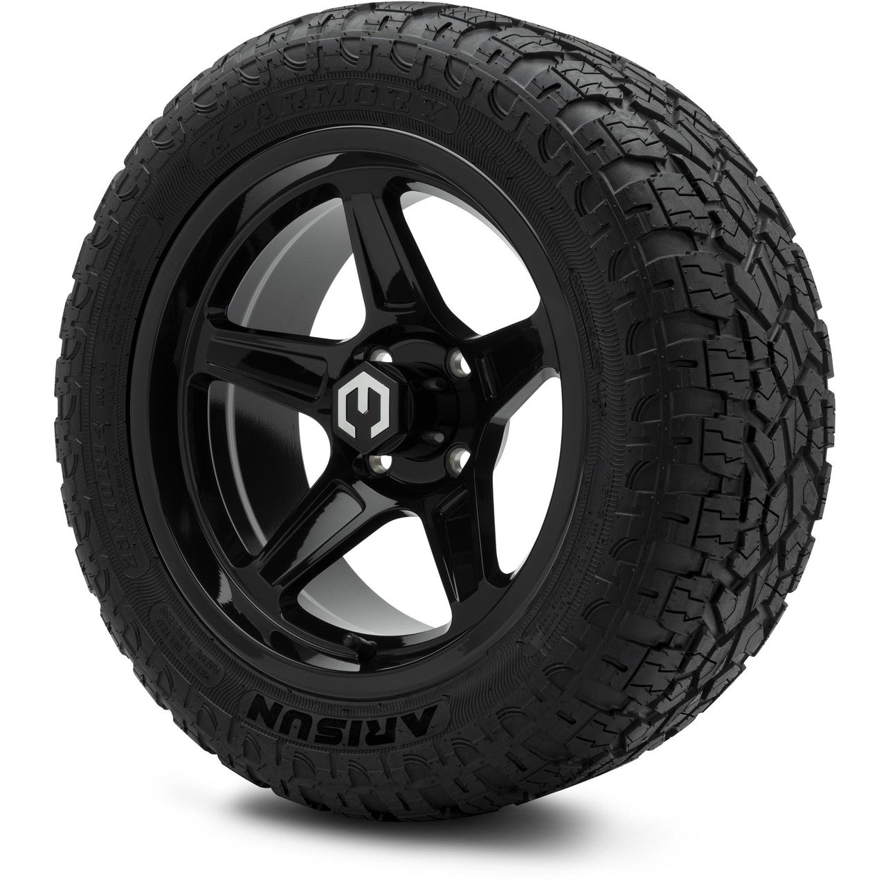 MODZ® 14" Drift Glossy Black - Lifted Tires and Wheels Combo