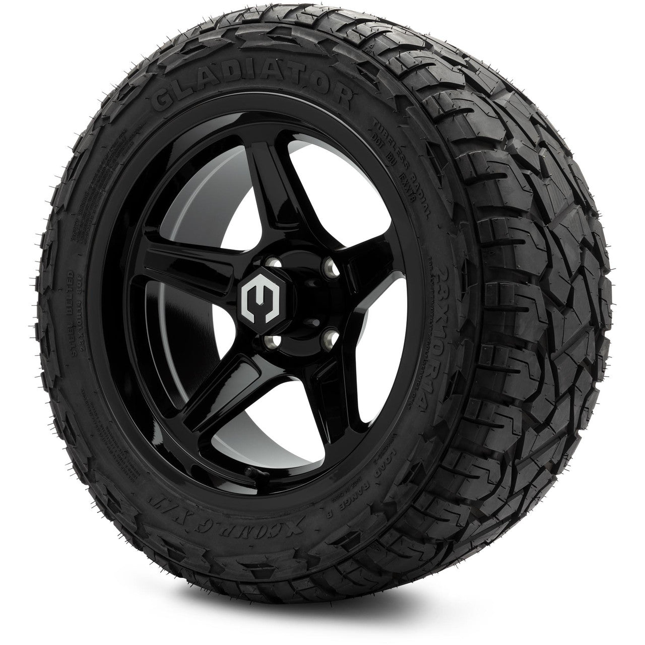 MODZ® 14" Drift Glossy Black - Lifted Tires and Wheels Combo