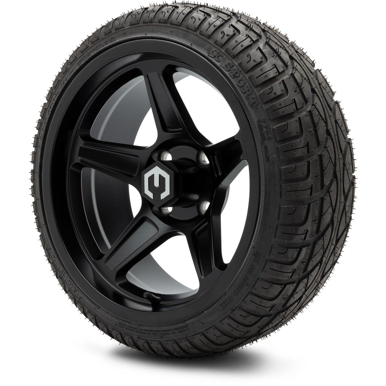 MODZ® 14" Drift Matte Black - Low Profile Tires and Wheels Combo