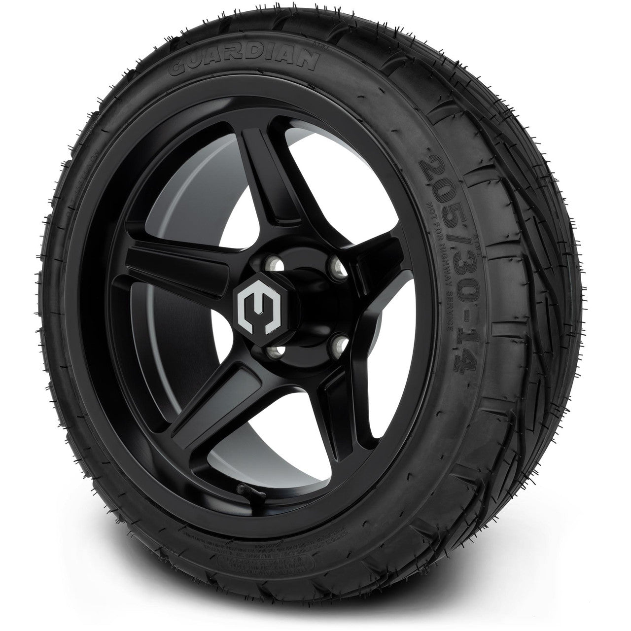 MODZ® 14" Drift Matte Black - Low Profile Tires and Wheels Combo
