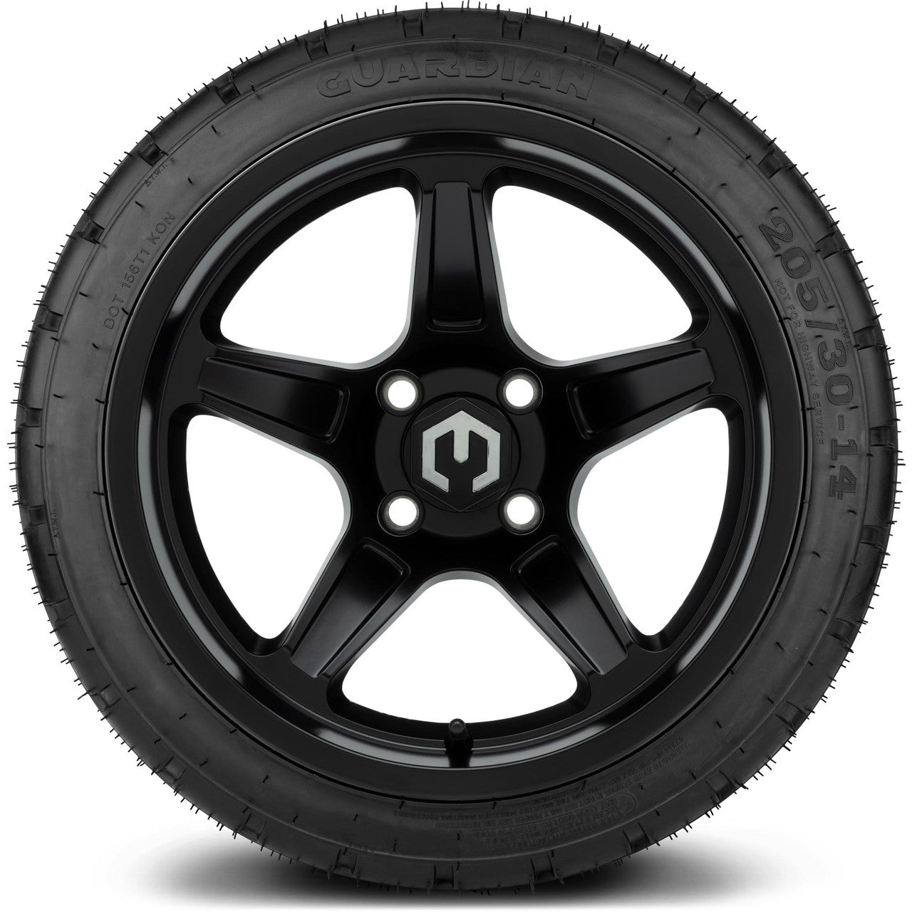 MODZ® 14" Drift Matte Black - Low Profile Tires and Wheels Combo
