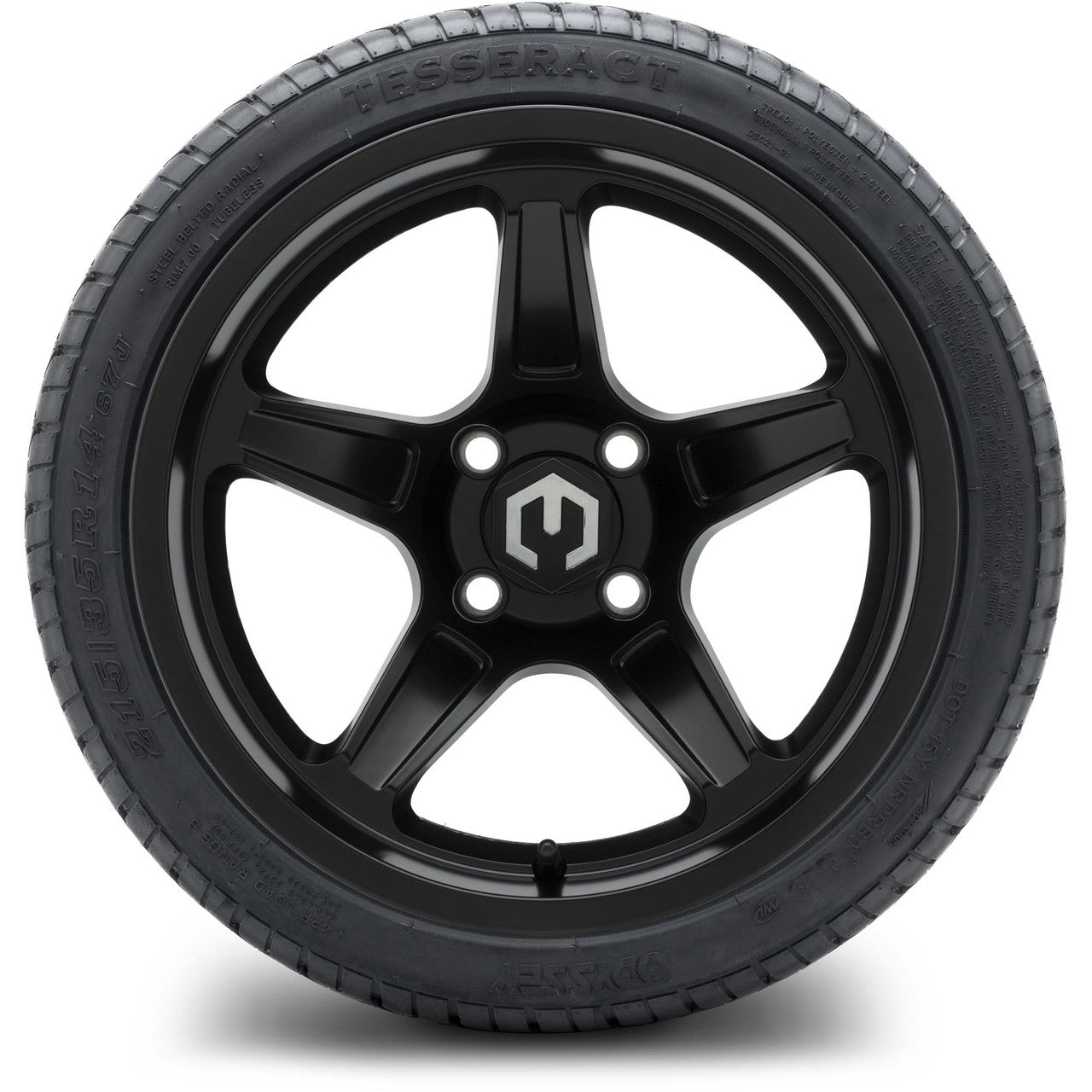 MODZ® 14" Drift Matte Black - Low Profile Tires and Wheels Combo