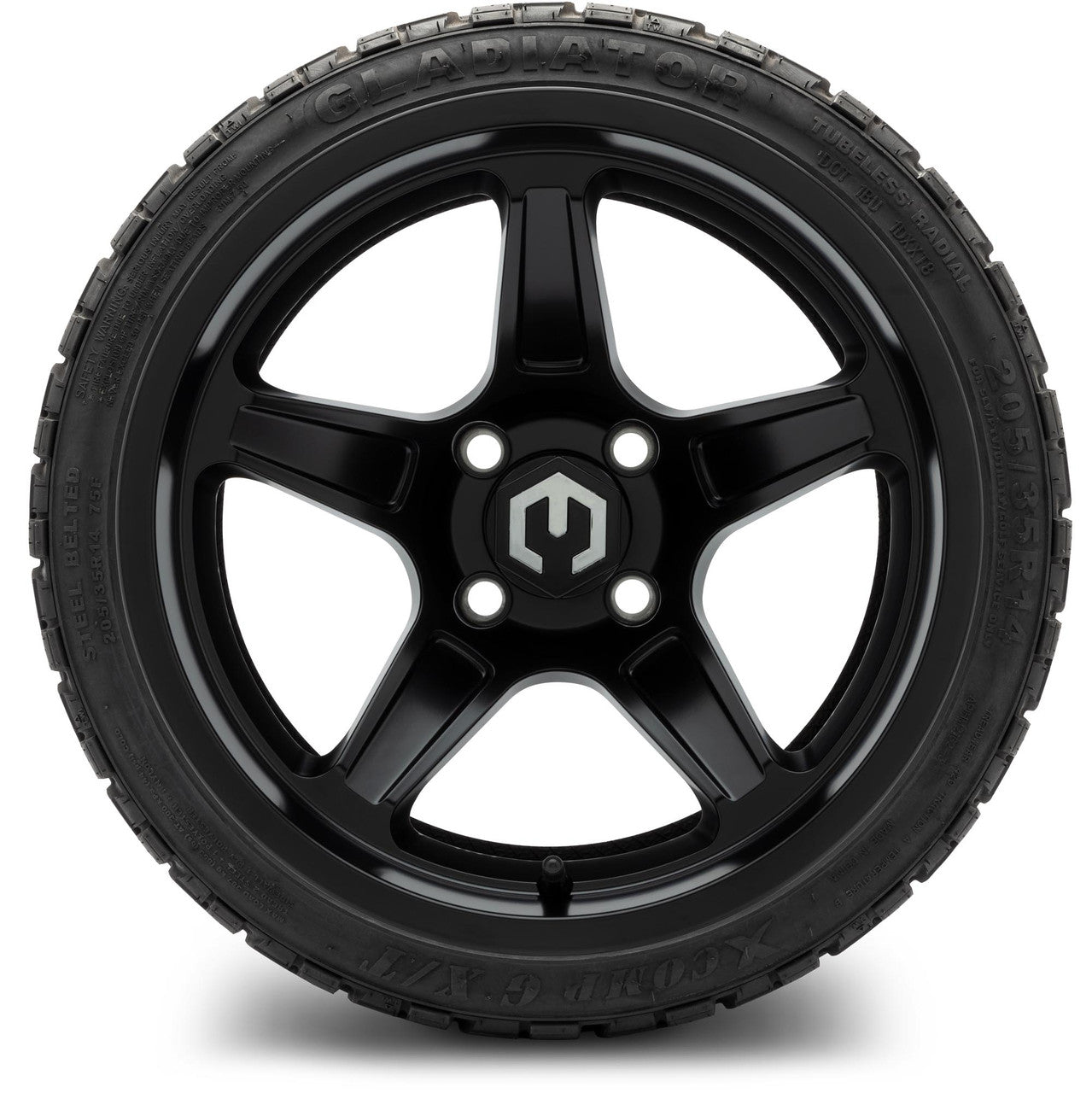 MODZ® 14" Drift Matte Black - Low Profile Tires and Wheels Combo