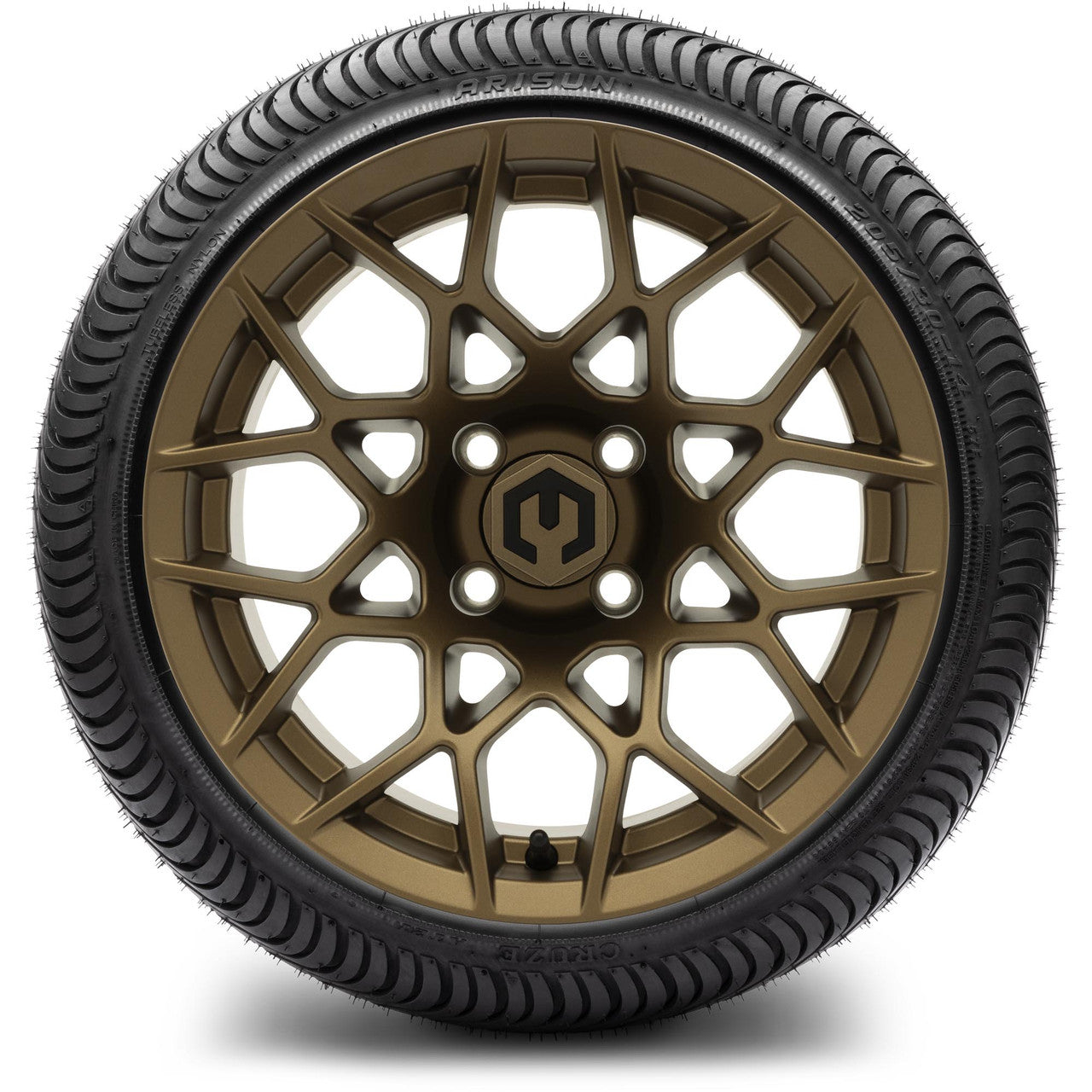MODZ® 14" Blitz Matte Bronze - Low Profile Tires and Wheels Combo