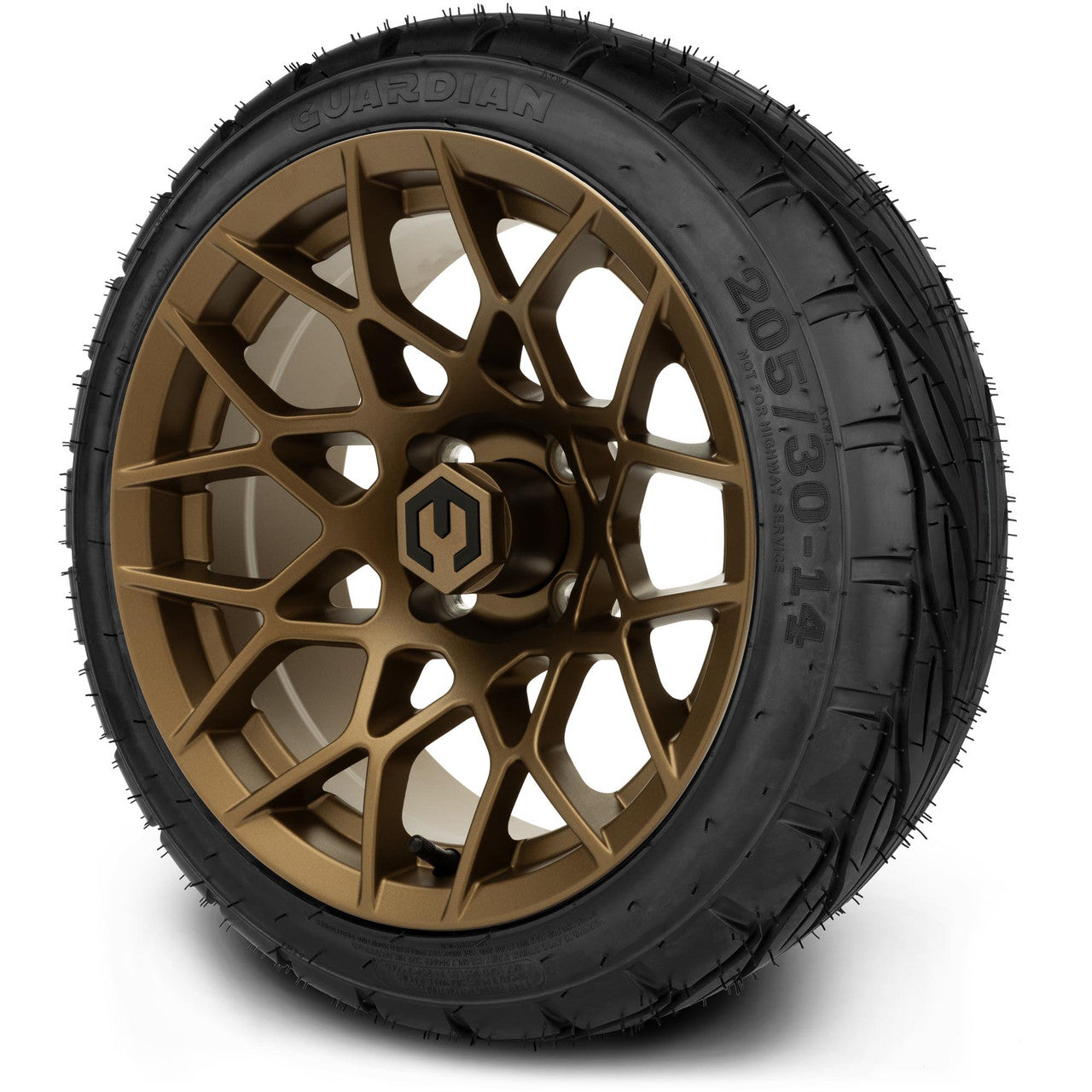 MODZ® 14" Blitz Matte Bronze - Low Profile Tires and Wheels Combo