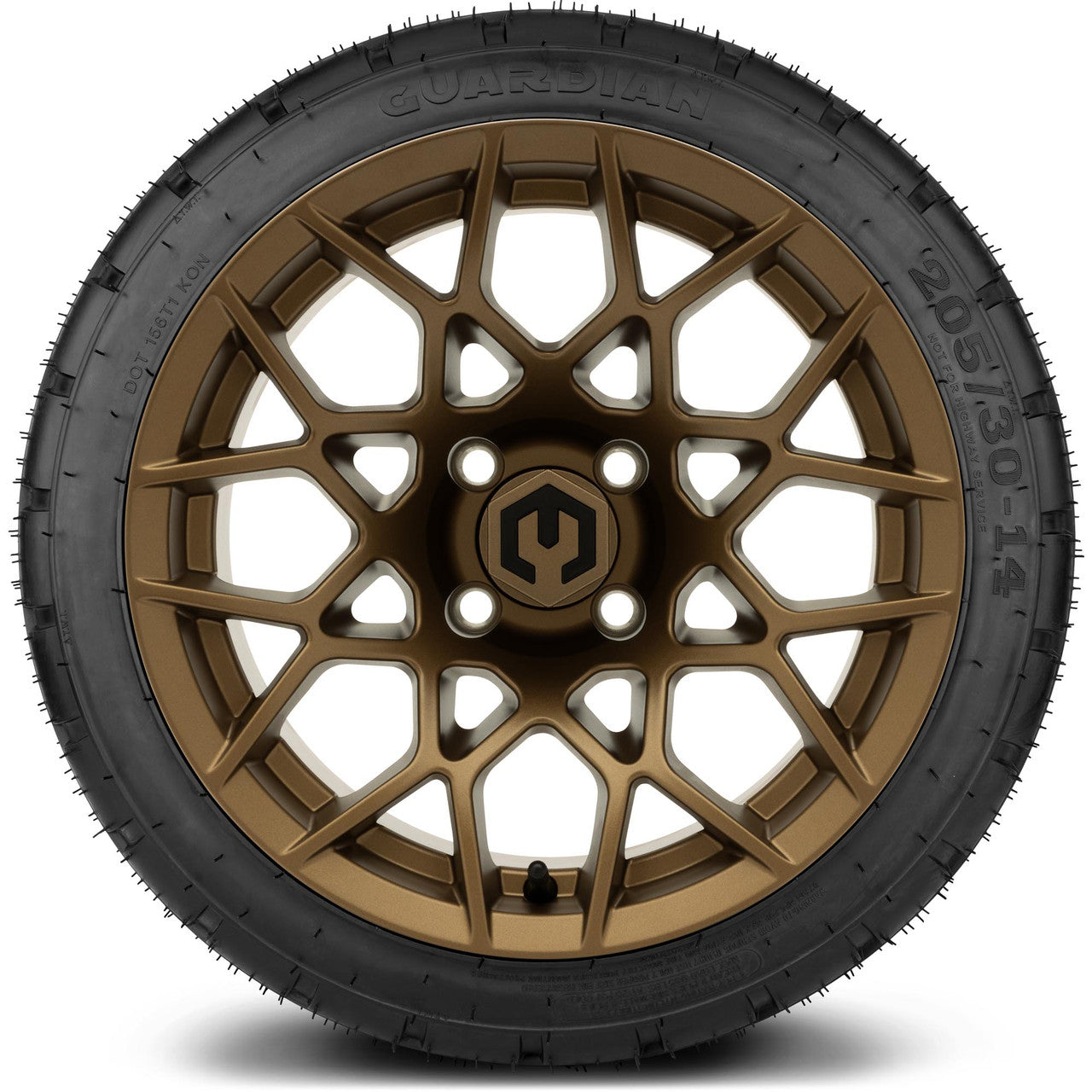 MODZ® 14" Blitz Matte Bronze - Low Profile Tires and Wheels Combo