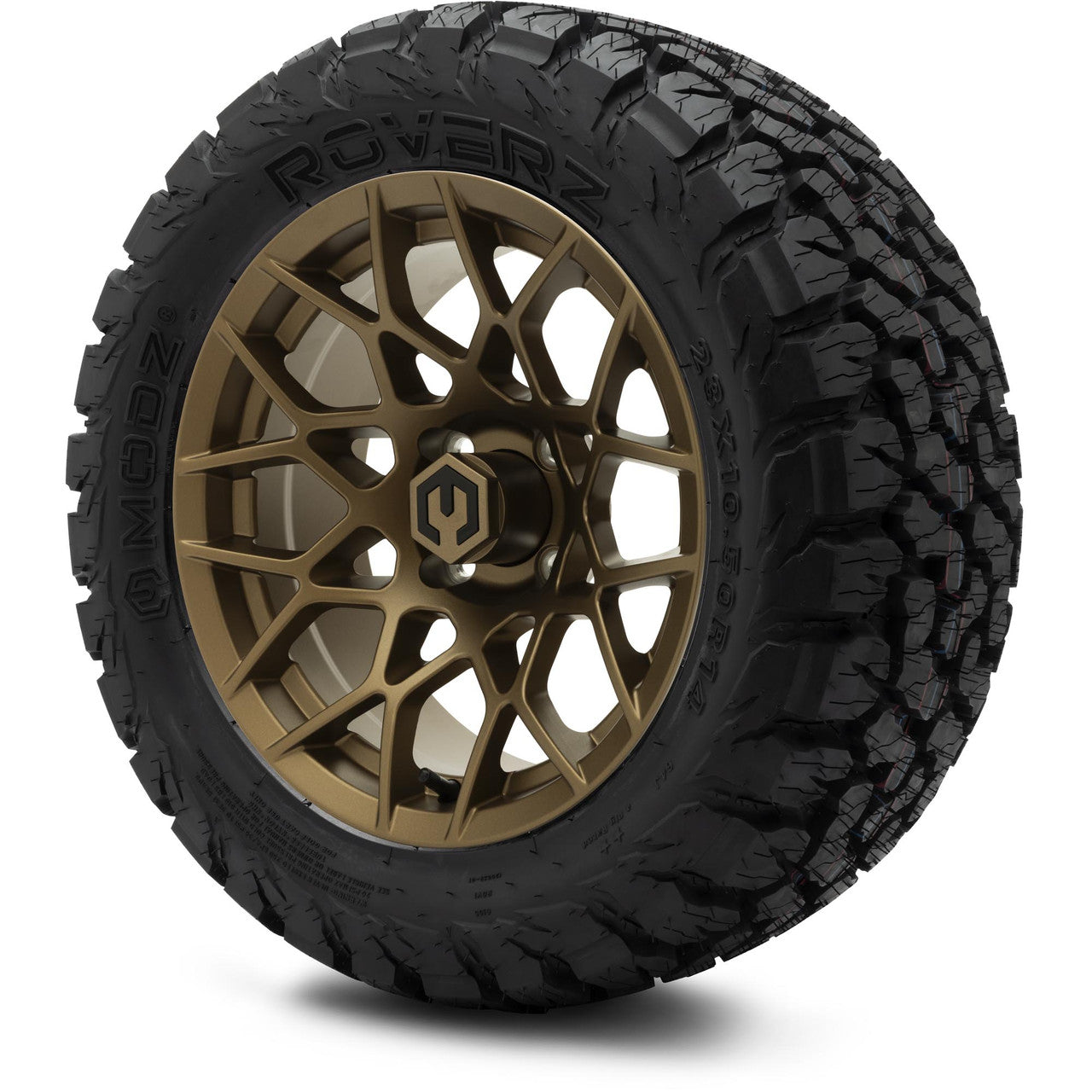 MODZ® 14" Blitz Matte Bronze - Lifted Tires and Wheels Combo