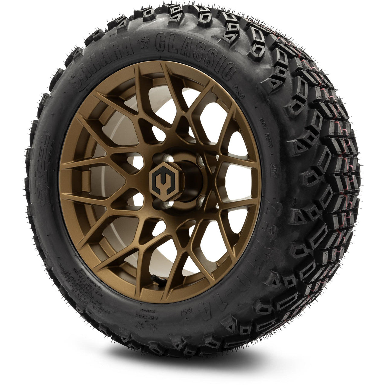 MODZ® 14" Blitz Matte Bronze - Lifted Tires and Wheels Combo