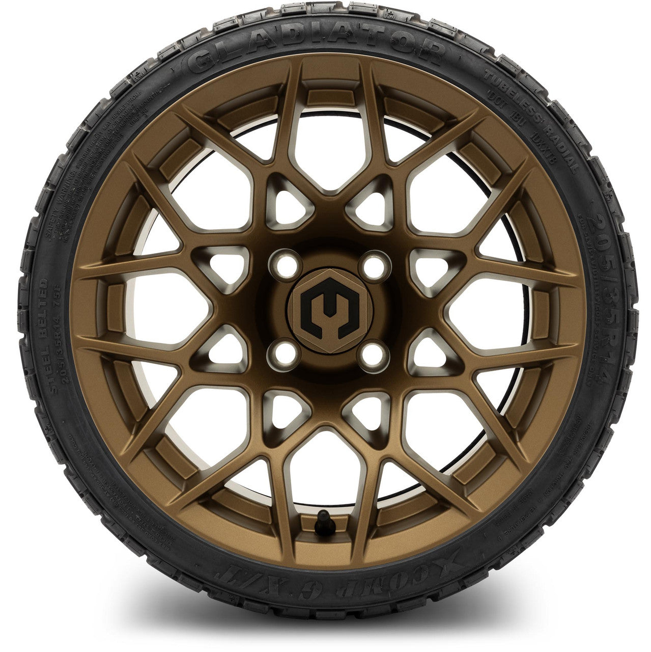MODZ® 14" Blitz Matte Bronze - Low Profile Tires and Wheels Combo