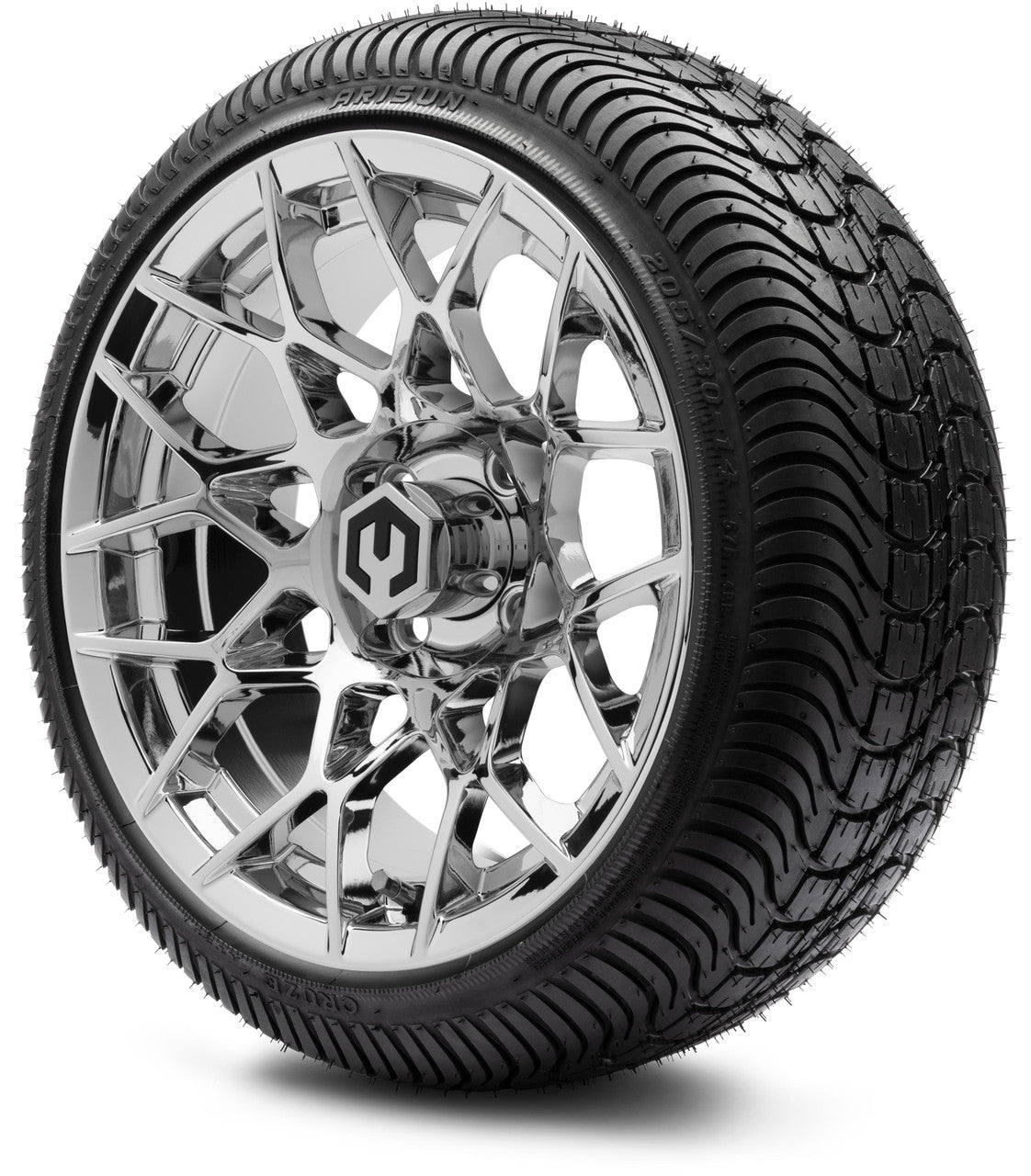 MODZ® 14" Blitz Chrome - LowPro Street Tire and Wheels Combo