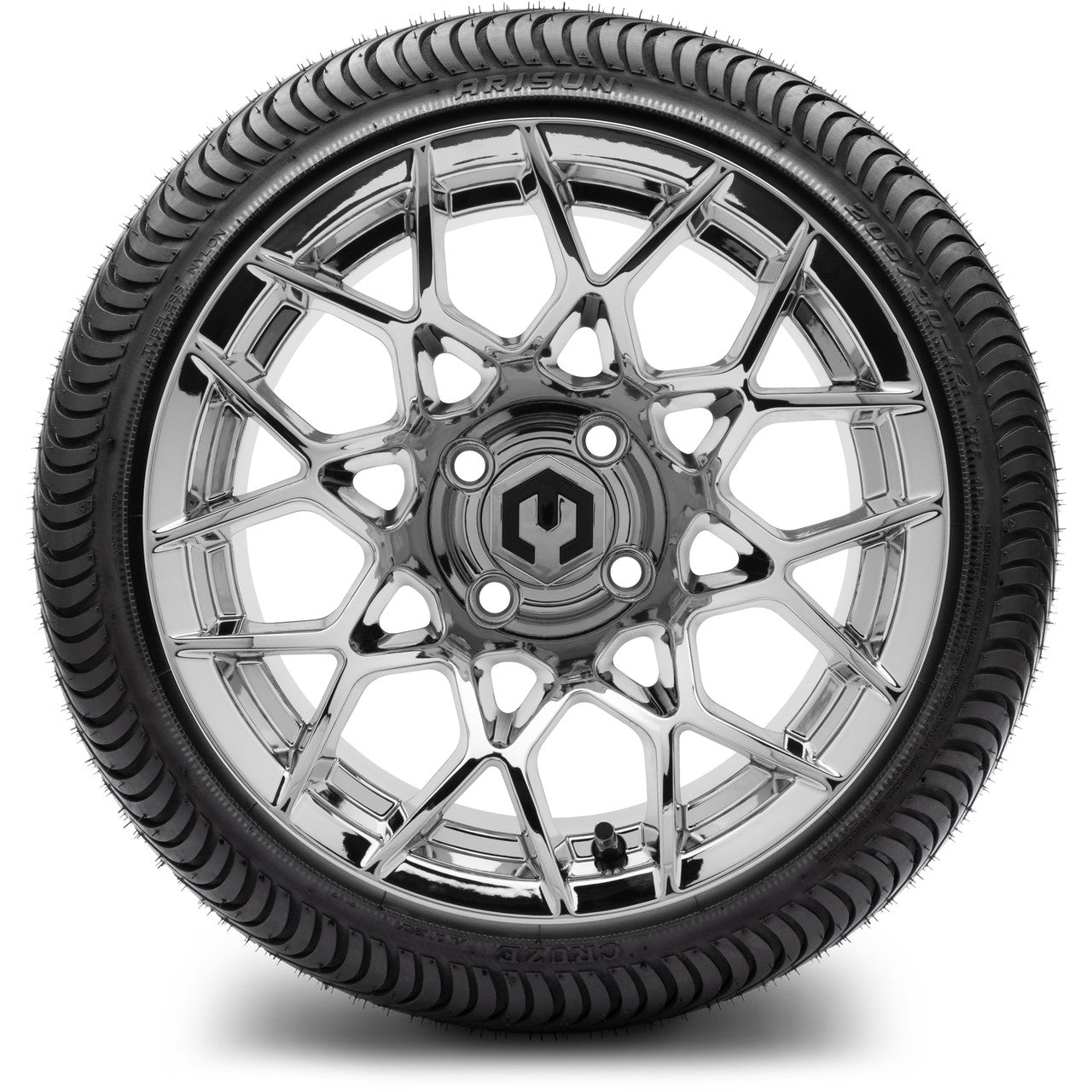 MODZ® 14" Blitz Chrome - LowPro Street Tire and Wheels Combo