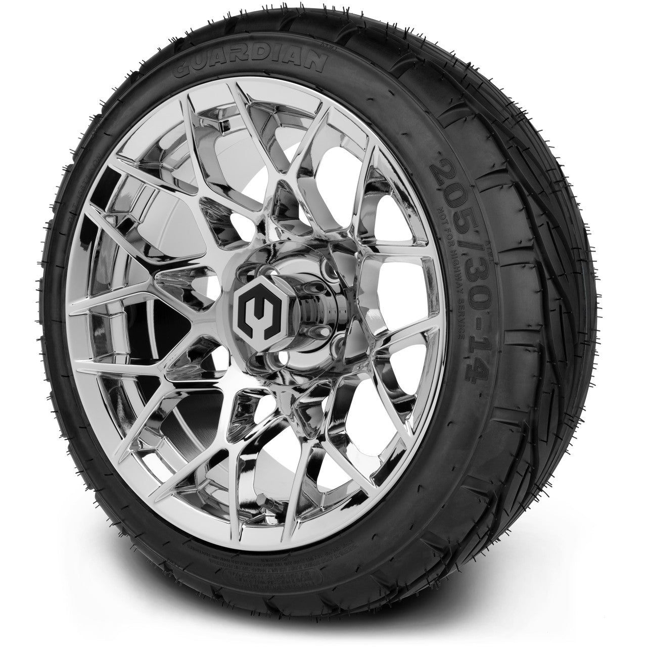 MODZ® 14" Blitz Chrome - LowPro Street Tire and Wheels Combo