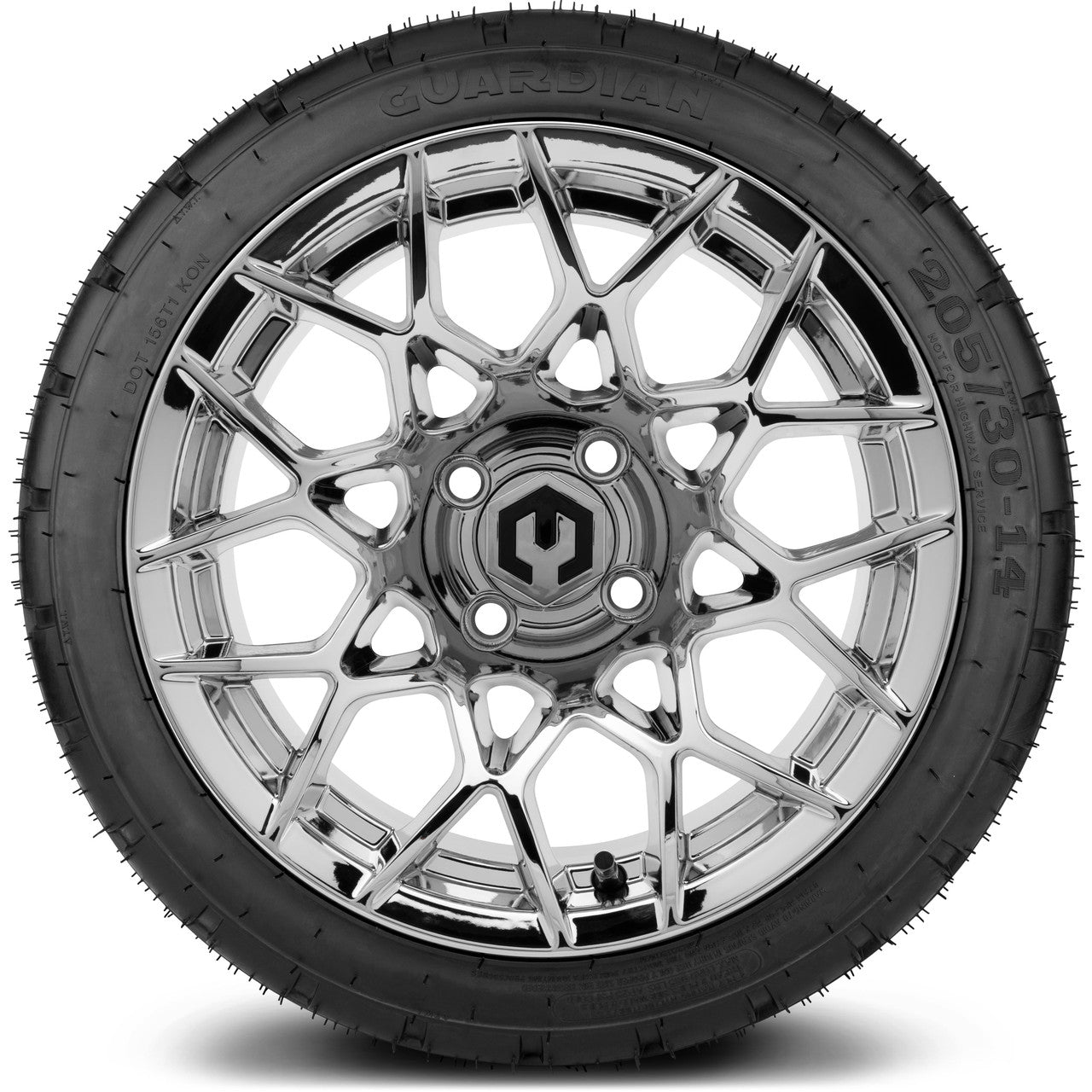 MODZ® 14" Blitz Chrome - LowPro Street Tire and Wheels Combo